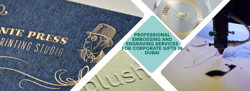 Professional embossing and engraving services for corporate gifts in Dubai