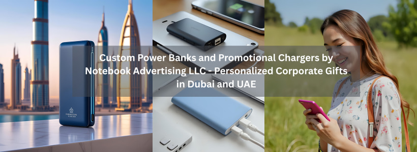 Custom Power Banks and Promotional Chargers by Notebook Advertising LLC - Personalized Corporate Gifts in Dubai and UAE