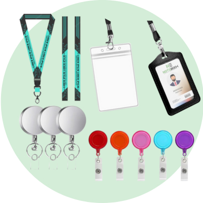Branded lanyards with badge holders – custom printed lanyards for staff IDs, events, and promotions in Dubai