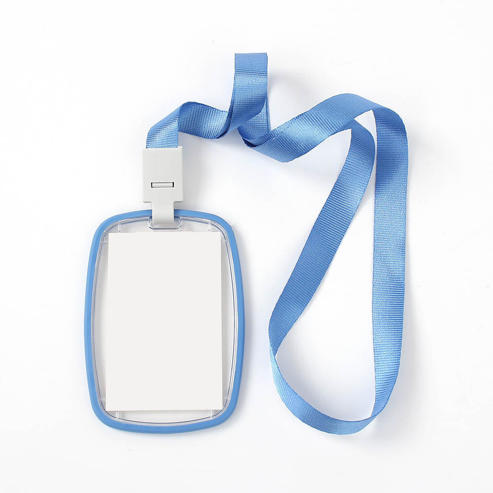 Clear plastic ID card holder for lanyards – durable, transparent badge holder for office, events, and access cards in Dubai