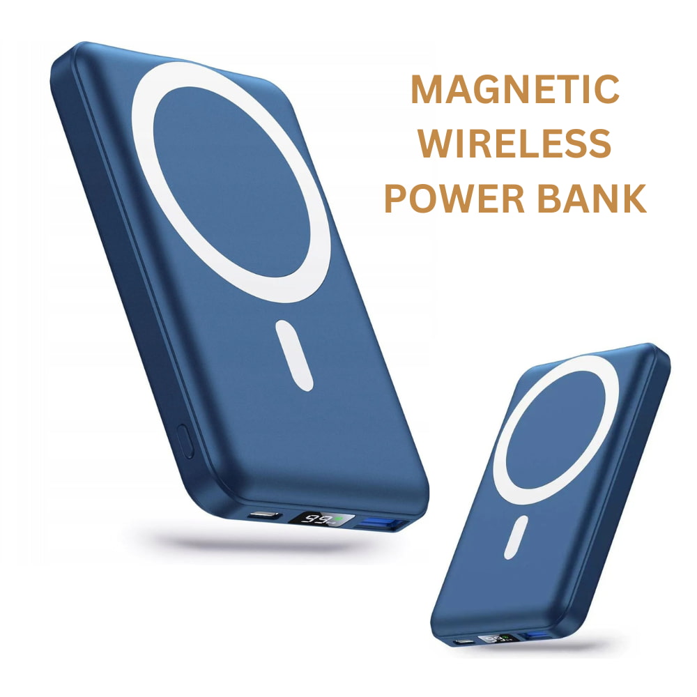 Magnetic Wireless Power Bank 10000 mAh with Corporate Logo Branding Dubai & Abu Dhabi