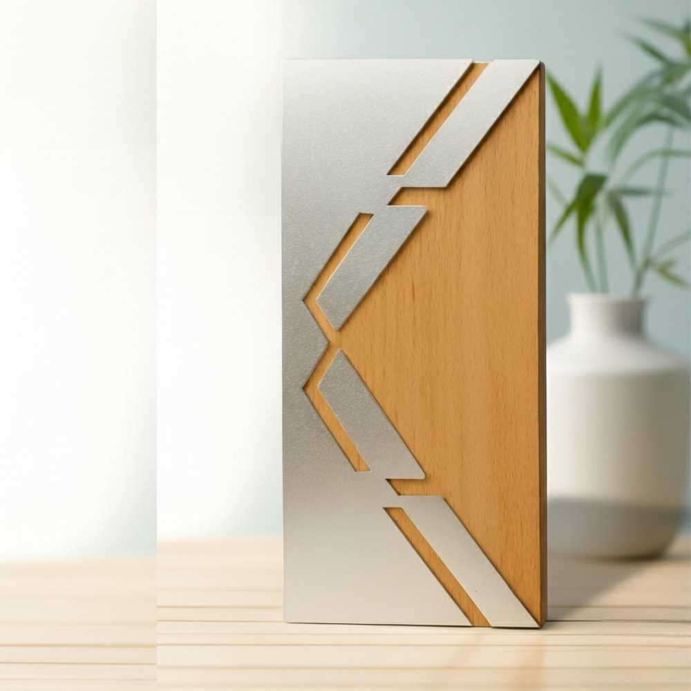 Premium crystal and wooden trophies with logo printing for corporate awards Dubai