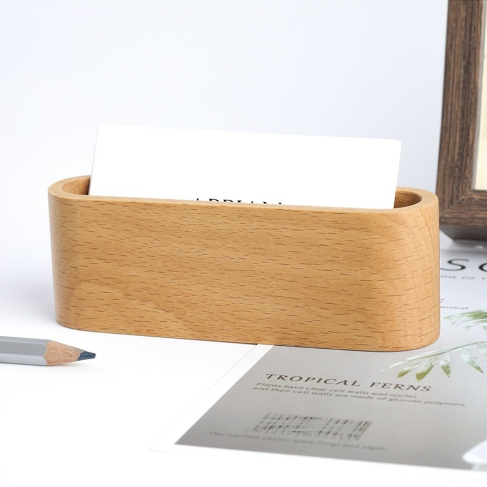 Personalized Corporate Gift Wooden Business Card Holder Dubai