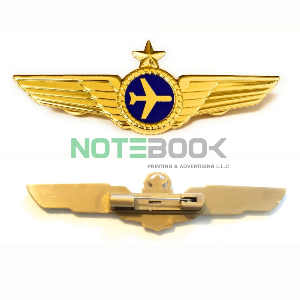 Custom Metal Pilot Badge for Aviation Professionals in Dubai