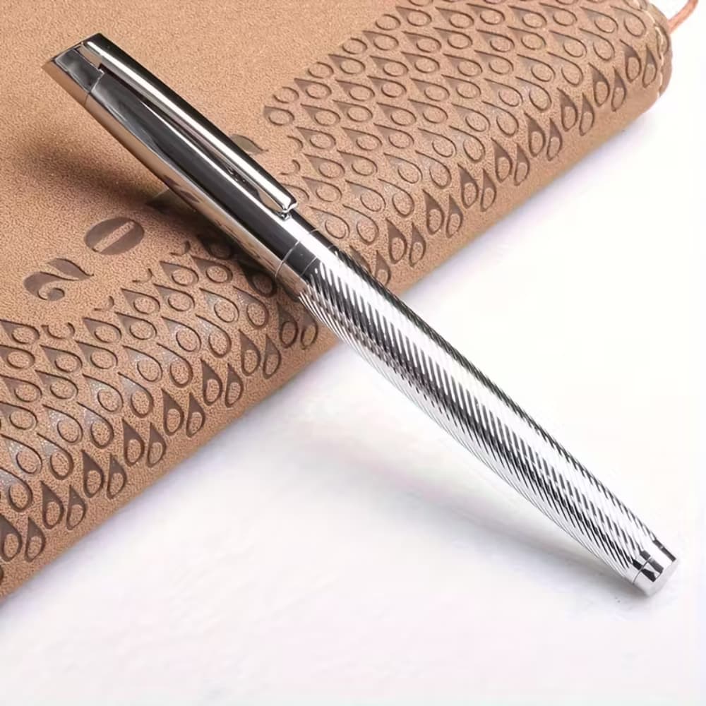 Elegant Silver Metal Engraved Signature Pen with Refill – Branded Pen Dubai