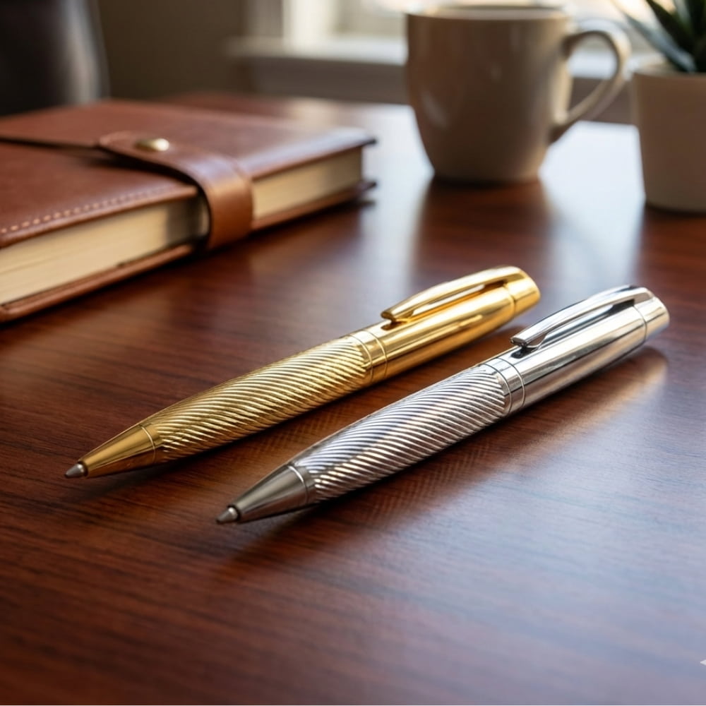 Gold & Silver Metal Engraved Corporate Pens with Logo in Dubai