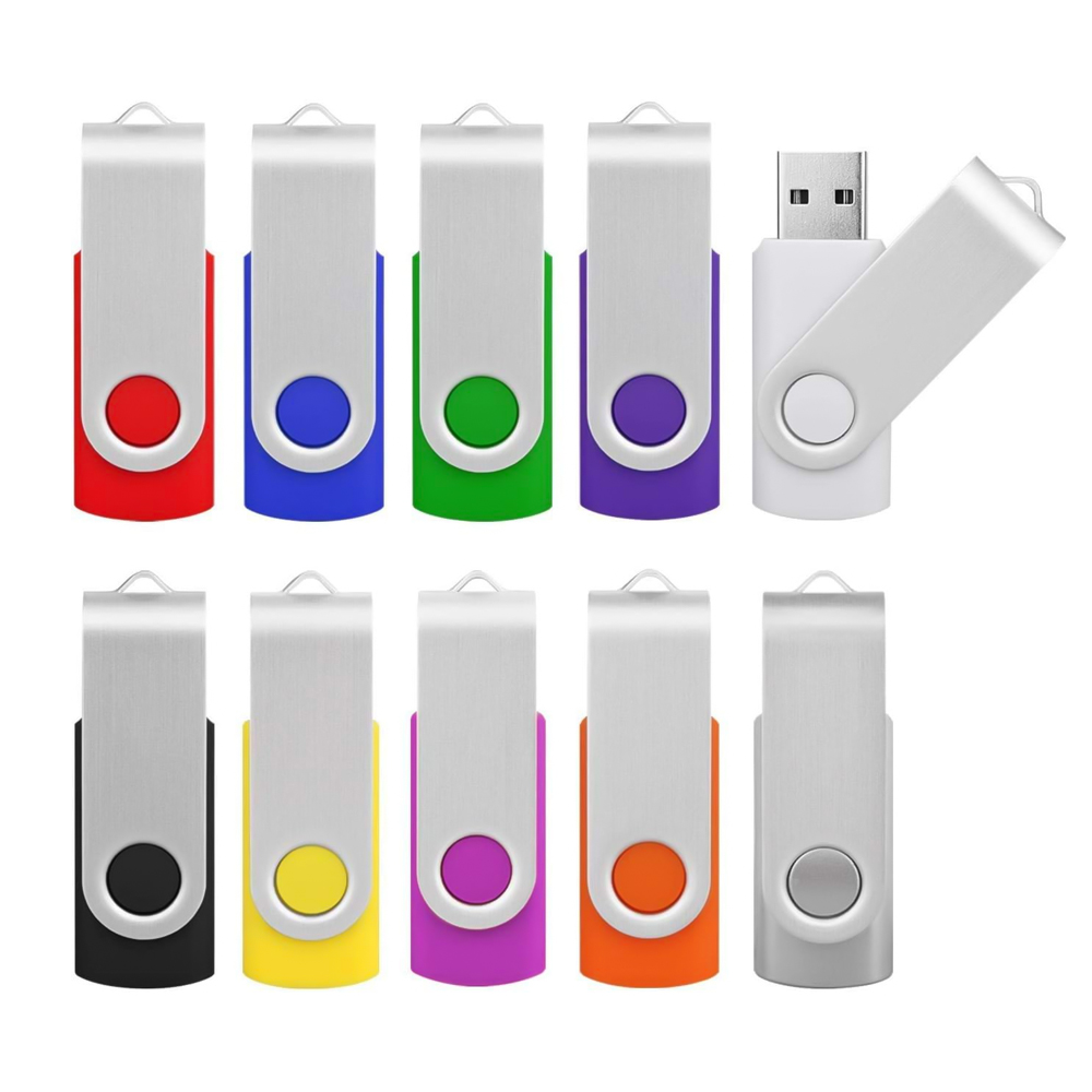 Silver Swivel USB Flash Drive